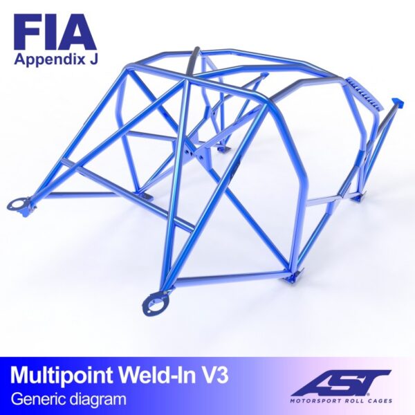 ARCO DE SEGURIDAD BMW (E36) 3-SERIES 4-DOORS SEDAN RWD MULTIPOINT WELD IN V3 - Imagen 3