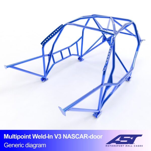 ARCO DE SEGURIDAD BMW (E36) 3-SERIES 4-DOORS SEDAN RWD MULTIPOINT WELD IN V3 NASCAR-DOOR PARA DRIFT