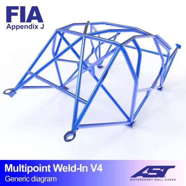 ARCO DE SEGURIDAD BMW (E36) 3-SERIES 4-DOORS SEDAN RWD MULTIPOINT WELD IN V4 - Imagen 3