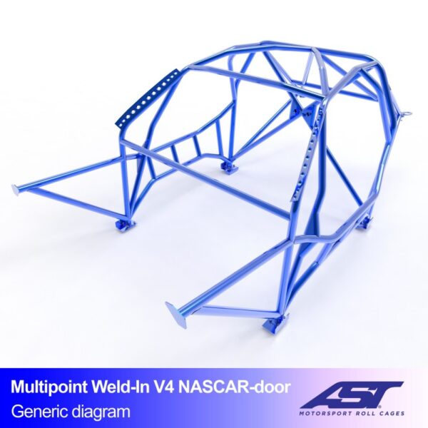 ARCO DE SEGURIDAD BMW (E36) 3-SERIES 4-DOORS SEDAN RWD MULTIPOINT WELD IN V4 NASCAR-DOOR PARA DRIFT