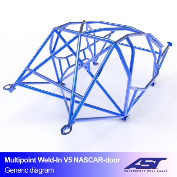 ARCO DE SEGURIDAD BMW (E36) 3-SERIES 4-DOORS SEDAN RWD MULTIPOINT WELD IN V5 NASCAR-DOOR PARA DRIFT - Imagen 3