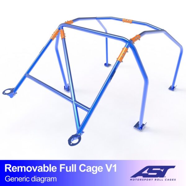 ARCO DE SEGURIDAD BMW (E36) 3-SERIES 4-DOORS SEDAN RWD REMOVABLE FULL CAGE V1 - Imagen 3