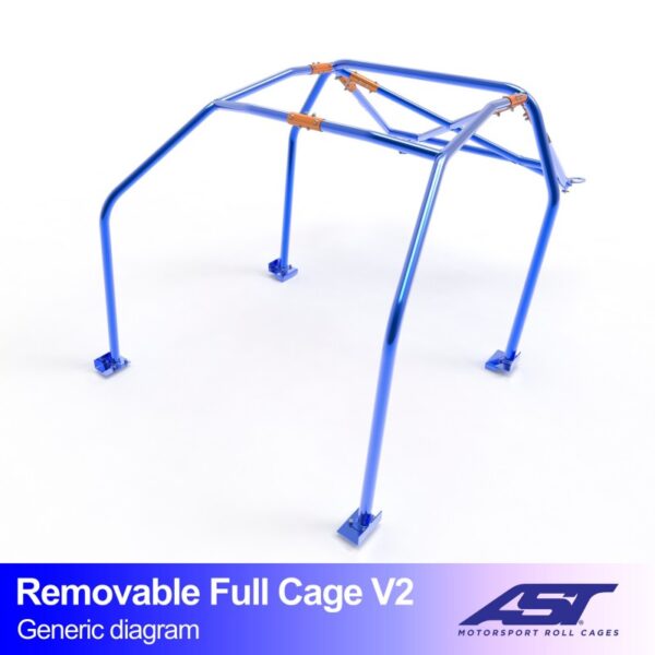 ARCO DE SEGURIDAD BMW (E36) 3-SERIES 4-DOORS SEDAN RWD REMOVABLE FULL CAGE V2 - Imagen 2