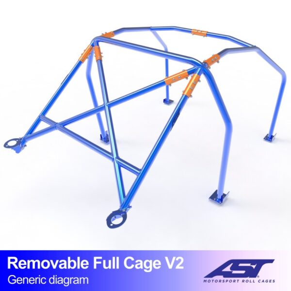 ARCO DE SEGURIDAD BMW (E36) 3-SERIES 4-DOORS SEDAN RWD REMOVABLE FULL CAGE V2