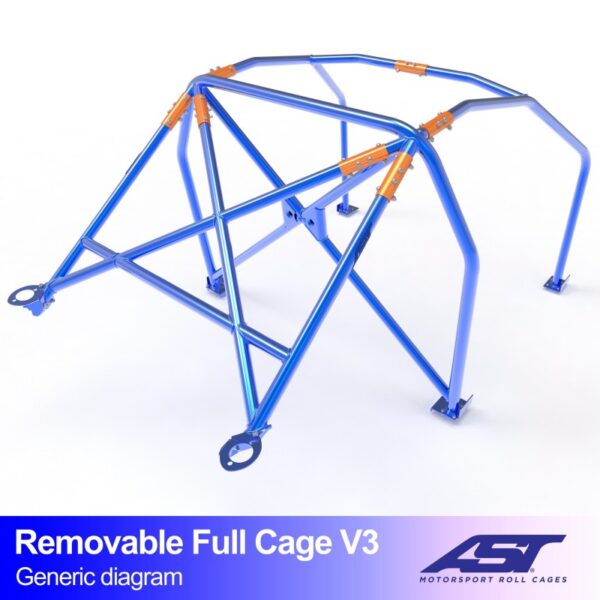 ARCO DE SEGURIDAD BMW (E36) 3-SERIES 4-DOORS SEDAN RWD REMOVABLE FULL CAGE V3