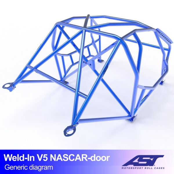 ARCO DE SEGURIDAD BMW (E36) 3-SERIES 4-DOORS SEDAN RWD WELD IN V5 NASCAR-DOOR PARA DRIFT - Imagen 3